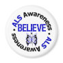 ALS Awareness Believe Butterfly Ribbon Fridge Magnets