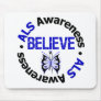 ALS Awareness Believe Butterfly Ribbon Mouse Mats