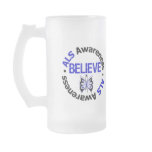ALS Awareness Believe Butterfly Ribbon Mugs
