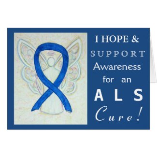 ALS Lou Gehrig's Disease Personalized Awareness Ribbon (Blue
