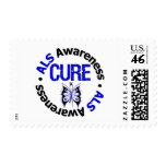ALS Awareness CURE Butterfly Ribbon Postage