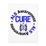 ALS Awareness CURE Butterfly Ribbon Post Card