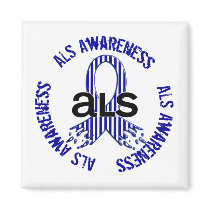 ALS Awareness F4 magnets by awarenessgifts ALS Awareness F4 magnets