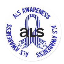 ALS Awareness F4 stickers by awarenessgifts ALS Awareness F4 stickers