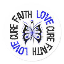 ALS Awareness Faith Love Cure stickers by giftsforawareness ALS Awareness Faith Love Cure stickers