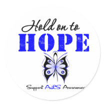 ALS Awareness HOLD ON TO HOPE stickers by giftsforawareness ALS Awareness HOLD ON TO HOPE stickers