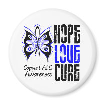 ALS Awareness Hope Love Cure Refrigerator Magnets