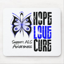 ALS Awareness Hope Love Cure Mouse Mat
