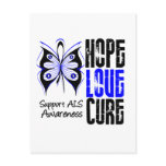 ALS Awareness Hope Love Cure Post Card