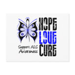 ALS Awareness Hope Love Cure Post Card