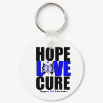 ALS Awareness Hope Love Cure (V.2) keychains by giftsforawareness ALS Awareness Hope Love Cure (V.2) keychains