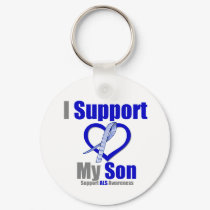 ALS Awareness I Support My Son keychains by giftsforawareness ALS Awareness I Support My Son keychains