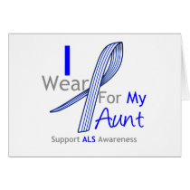 ALS Awareness I Wear ALS Ribbon For My Aunt cards by giftsforawareness ALS Awareness I Wear ALS Ribbon For My Aunt cards