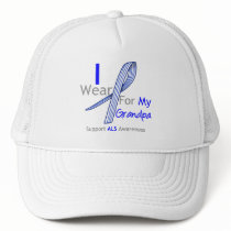 ALS Awareness I Wear ALS Ribbon For My Grandpa hats by giftsforawareness ALS Awareness I Wear ALS Ribbon For My Grandpa hats