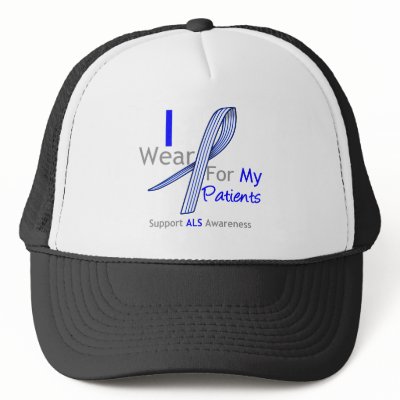 ALS Awareness I Wear ALS Ribbon For My Patients Trucker Hat by giftsforawareness