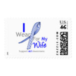 ALS Awareness I Wear ALS Ribbon For My Wife Stamp