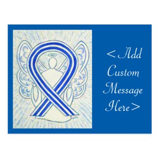 ALS Awareness Ribbon Angel Custom Art Postcard