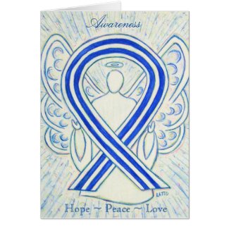 ALS Awareness Ribbon Angel Holiday Greeting Card