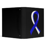 ALS Blue White Ribbon 3 Vinyl Binder