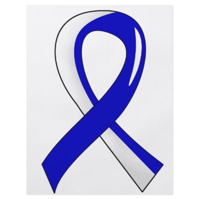 ALS Blue White Ribbon 3 Custom Flyer by awarenessgifts
