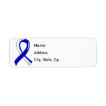 ALS Blue White Ribbon 3 Custom Return Address Labels