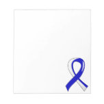 ALS Blue White Ribbon 3 Memo Notepads