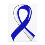 ALS Blue White Ribbon 3 Postcard
