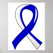ALS Blue White Ribbon 3 Posters