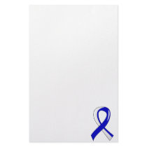 ALS Blue White Ribbon 3 Customized Stationery