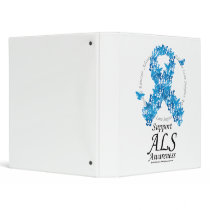 ALS Butterfly Ribbon Vinyl Binder