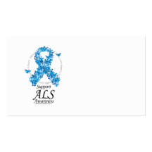 ALS Butterfly Ribbon Business Card Templates