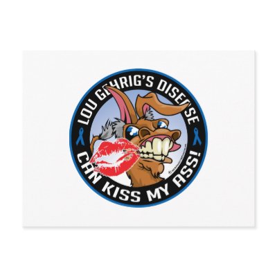 ALS Can Kiss My Ass Post Cards by fightcancertees