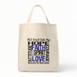 ALS Can't Take My Hope Collage Canvas Bag