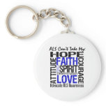 ALS Can't Take My Hope Collage Keychain