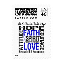 ALS Can't Take My Hope Collage Postage Stamps