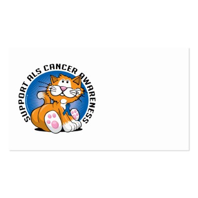 ALS Cat Business Card Template by fightcancertees