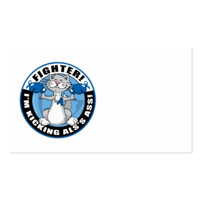 ALS Cat Fighter Business Cards by fightcancertees