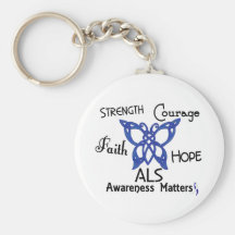 ALS Celtic Butterfly 3 Key Chain