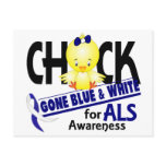 ALS Chick Gone Blue And White 2 Post Cards