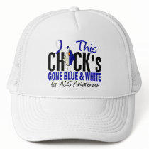 ALS Chick Gone Blue and White Hat