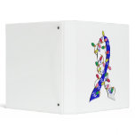 ALS Christmas Lights Ribbon 3 Ring Binders