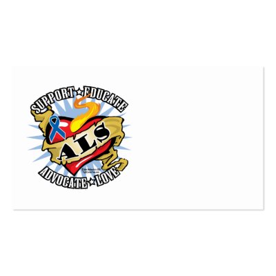 ALS Classic Heart Business Cards by fightcancertees