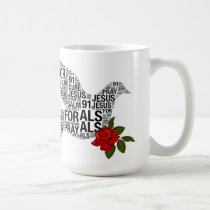 als, jesus, cup, mug, dove, hope, faith, love, hero, rose, Mug with custom graphic design