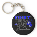 ALS Disease Awareness Fight Like a Girl Keychain