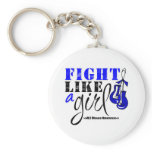 ALS Disease Awareness Fight Like a Girl Keychains