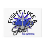 ALS Disease Fight Like A Girl 12.3 Postcard