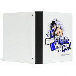 ALS Disease Fist - Fight Like a Girl 3 Ring Binder