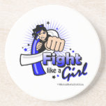 ALS Disease Fist - Fight Like a Girl Coasters