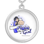 ALS Disease Fist - Fight Like a Girl Necklace