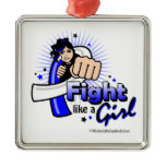 ALS Disease Fist - Fight Like a Girl Ornament
